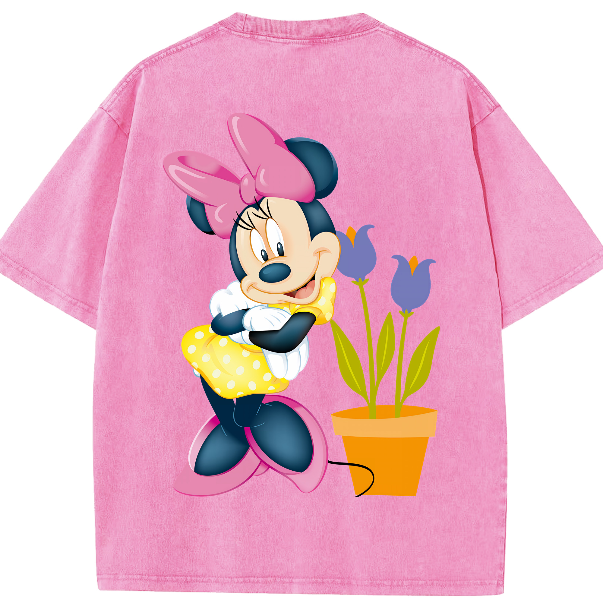 （画像用） ミッキーマウス Mickey Mouse 綿100% ヴィンテージ風 半袖Tシャツ（背面プリント）